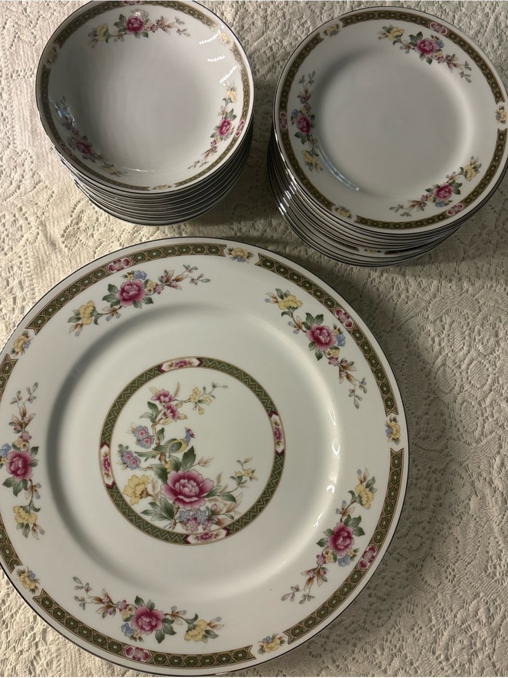 Royal Gallery Spring Garden Japan #0760 – Vintage China Lot Flowers/bird 23 Pc
